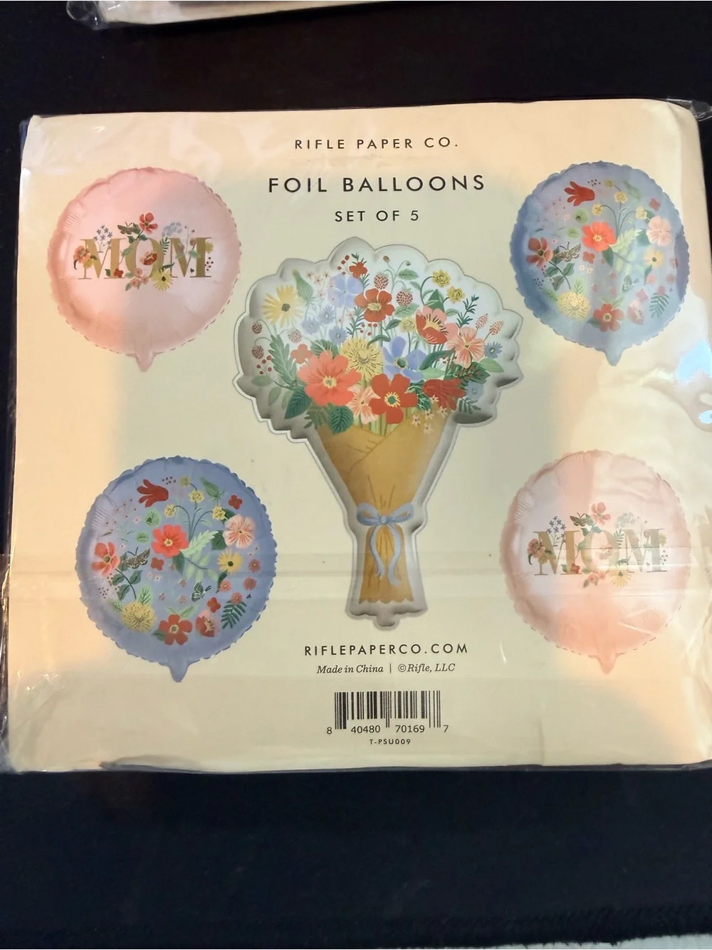 4 packages of Mothers Day Foil Balloon sets with weights